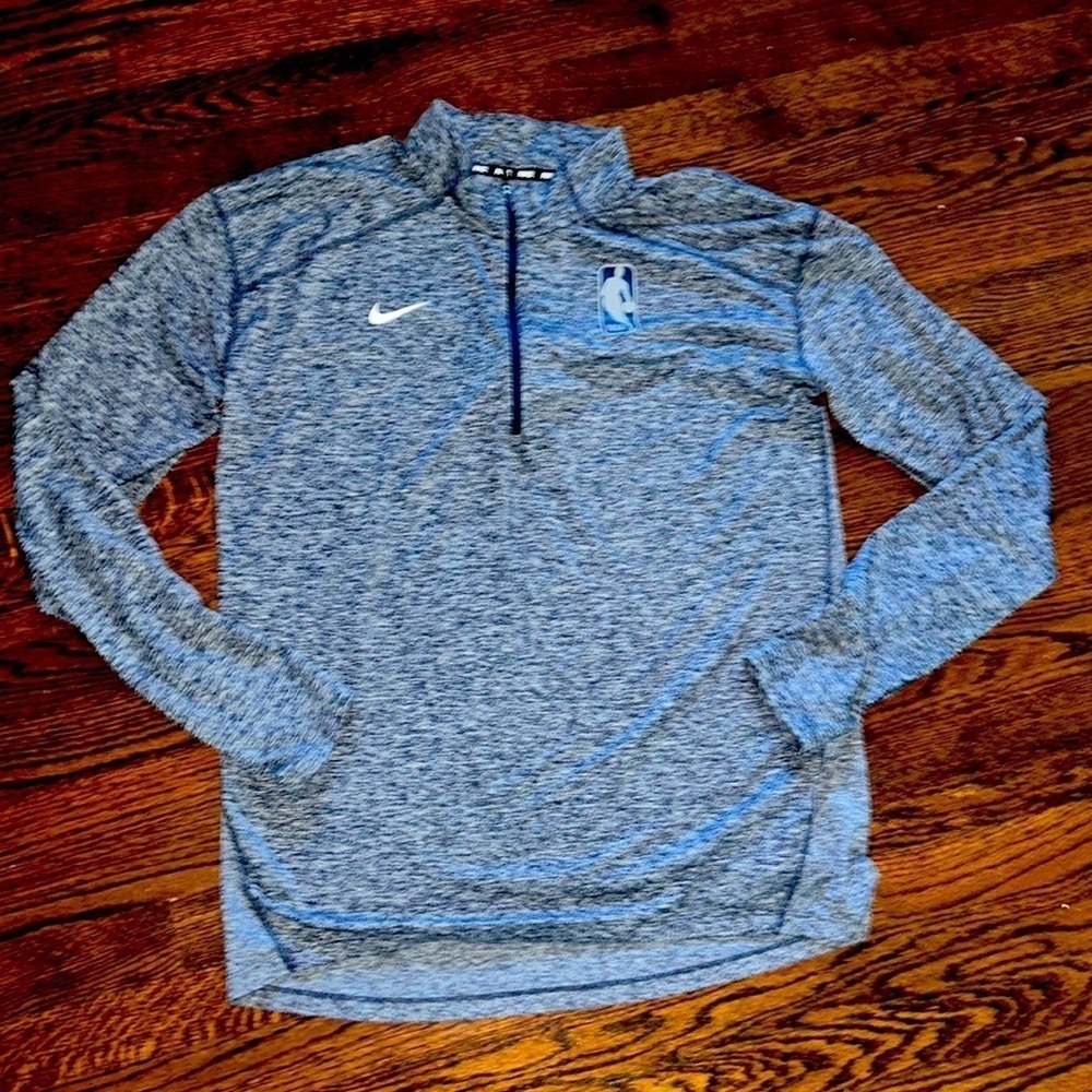 NBA Nike Navy Dri FIT 3/4 Zip Sweatshirt - Picture 2 of 9